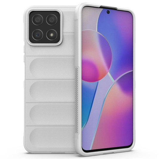 For Honor X8 4G / X30i Rugged Back Cover Anti-fall Protection Flexible TPU Phone Case - White