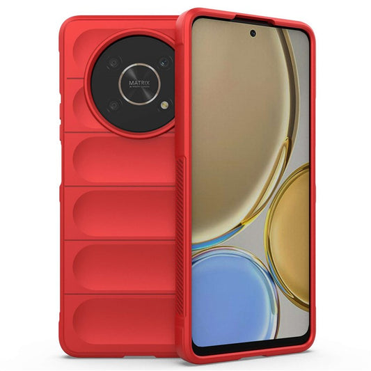 For Honor X30 5G  /  X9 4G / 5G Rugged Back Soft TPU Case Shockproof Mobile Phone Protective Cover - Red