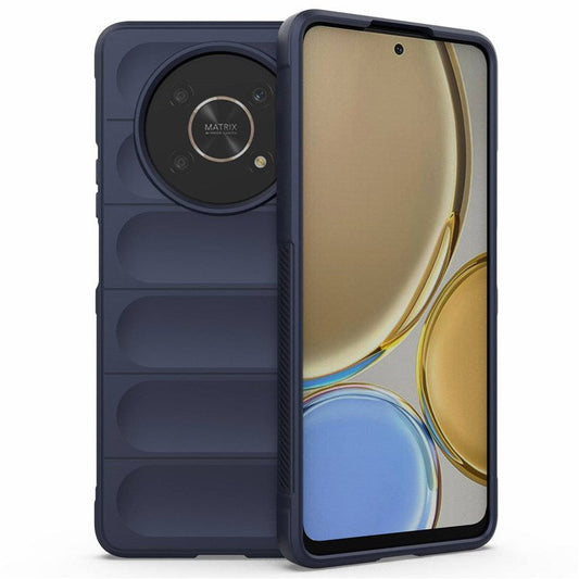 For Honor X30 5G  /  X9 4G / 5G Rugged Back Soft TPU Case Shockproof Mobile Phone Protective Cover - Dark Blue