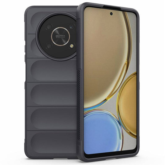 For Honor X30 5G  /  X9 4G / 5G Rugged Back Soft TPU Case Shockproof Mobile Phone Protective Cover - Dark Grey