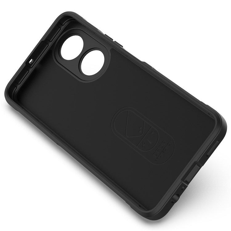 For Honor X7 4G / Honor Play 30 Plus 5G Rugged Design Phone Case Impact Resistant Precise Cutout TPU Back Cover - Black