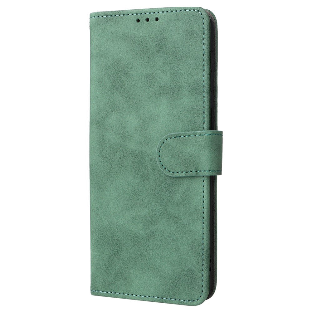 For Samsung Galaxy M53 5G Drop Proof Folio Flip Stand Wallet PU Leather Case Skin-Touch Feeling Protective Cover - Green
