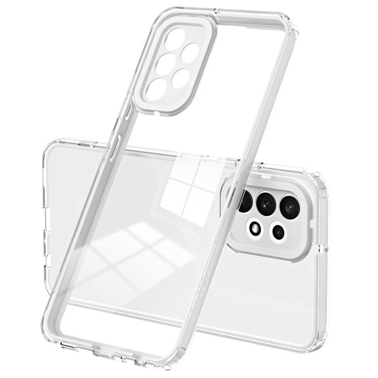 For Samsung Galaxy A33 5G Drop-proof TPU Phone Case Precise Cutouts Transparent Mobile Phone Protective Cover - White