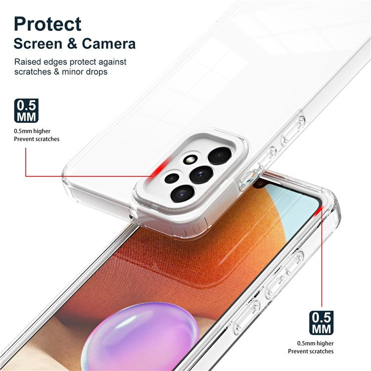 For Samsung Galaxy A33 5G Drop-proof TPU Phone Case Precise Cutouts Transparent Mobile Phone Protective Cover - White