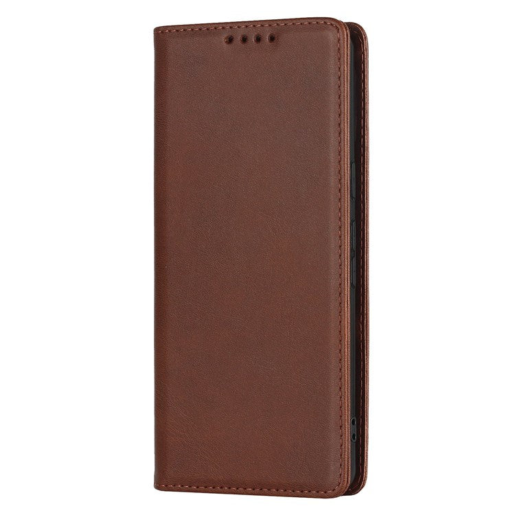 Textured PU Leather Case for Google Pixel 7 5G, Stand Wallet Design Auto Closing Magnetic Phone Cover - Dark Brown