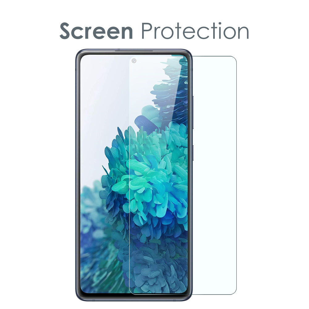 NORTHJO For Samsung Galaxy S20 FE 4G / 5G / 2022 / S20 Lite TPU Clear Phone Case with 9H Hardness Tempered Glass Screen Protector