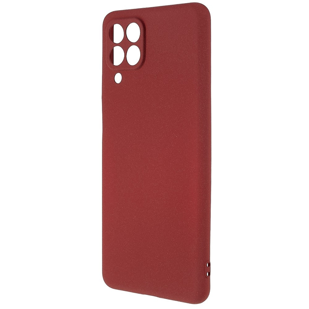 For Samsung Galaxy M53 5G Ultra Thin Anti-fall TPU Phone Case Anti-scratch Back Cover Double-Sided Matte Phone Shell - Red