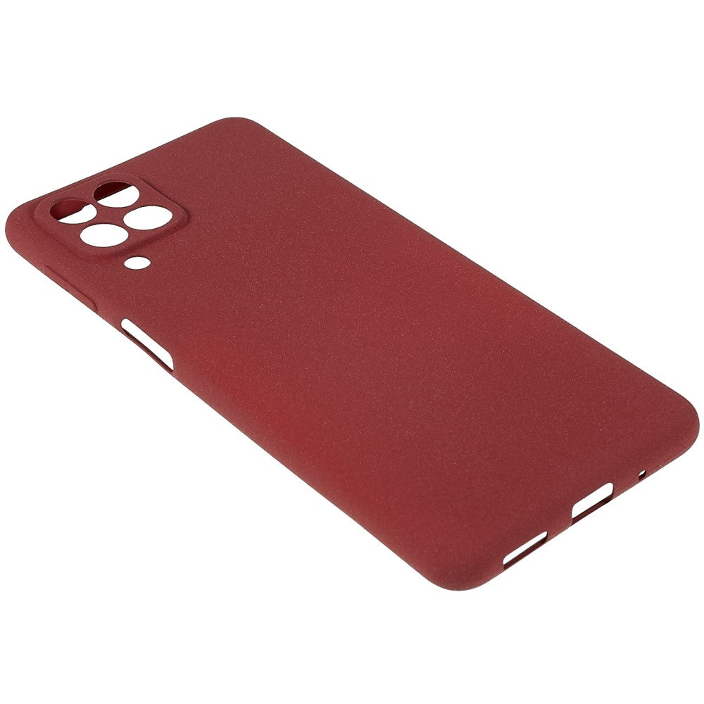 For Samsung Galaxy M53 5G Ultra Thin Anti-fall TPU Phone Case Anti-scratch Back Cover Double-Sided Matte Phone Shell - Red