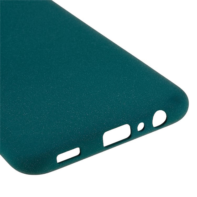 For Samsung Galaxy A03 (164.2 x 75.9 x 9.1mm) Drop-proof Soft TPU Phone Case Double-Sided Matte Mobile Phone Back Cover - Dark Green