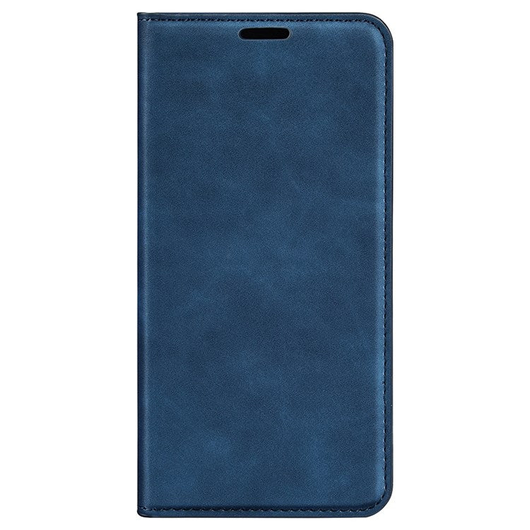 For Realme C30 4G Skin-touch Feeling Leather Case Wallet Stand Magnetic Auto-absorbed Phone Cover - Blue