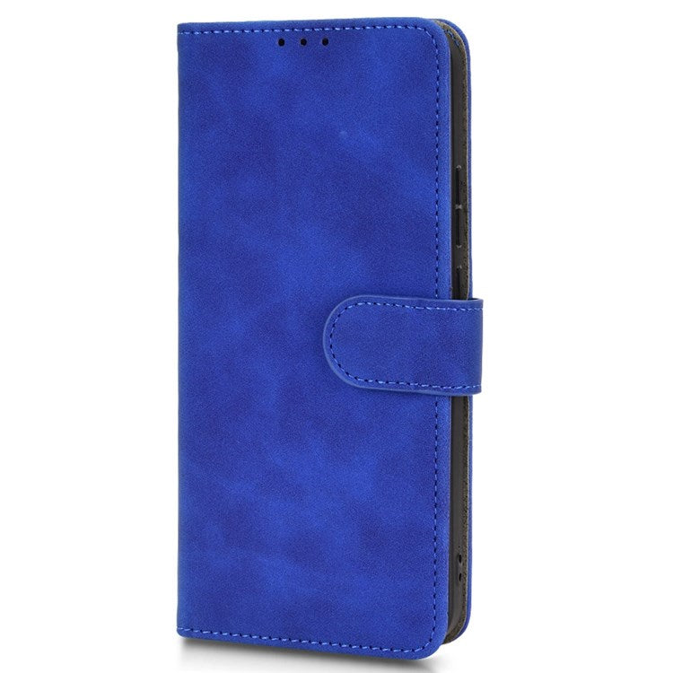 For Realme C30 4G PU Leather Folio Flip Protective Case Skin-Touch Feeling Stand Wallet Phone Cover - Blue