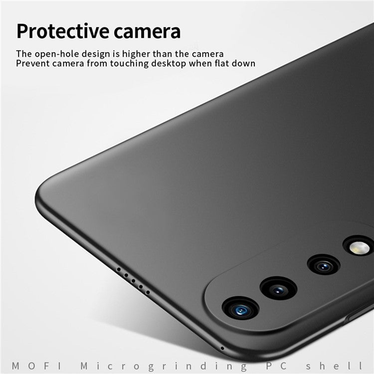 MOFI JK PC Series-1 Shield for Honor 70 Pro 5G Scratch-resistant Matte Hard PC Back Case Well-protected Phone Shell with Strap - Red
