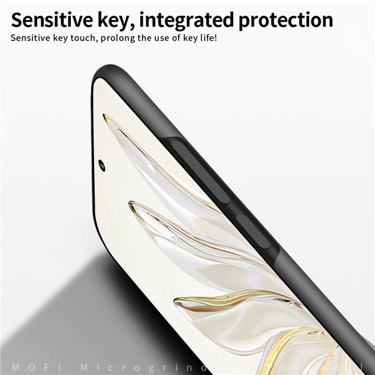 MOFI JK PC Series-1 Shield for Honor 70 5G Wear-resistant Matte Hard PC Back Case Well-protected Phone Cover with Strap - Black