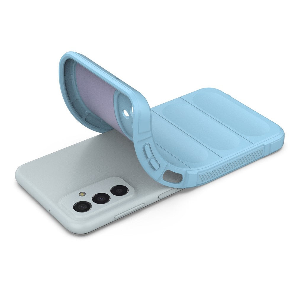 For Samsung Galaxy M13 4G Precise Cutout Anti-drop Protective Phone Cover Rugged Back TPU Case - Baby Blue