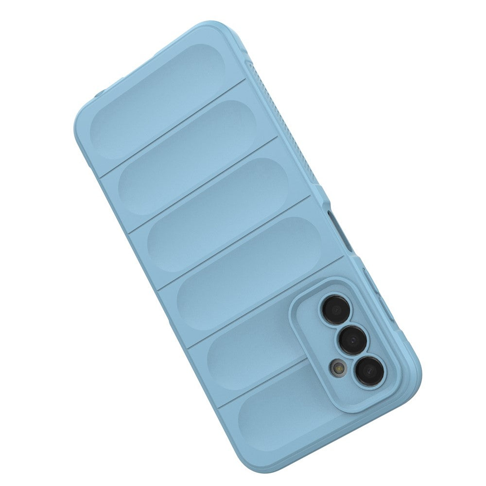 For Samsung Galaxy M13 4G Precise Cutout Anti-drop Protective Phone Cover Rugged Back TPU Case - Baby Blue