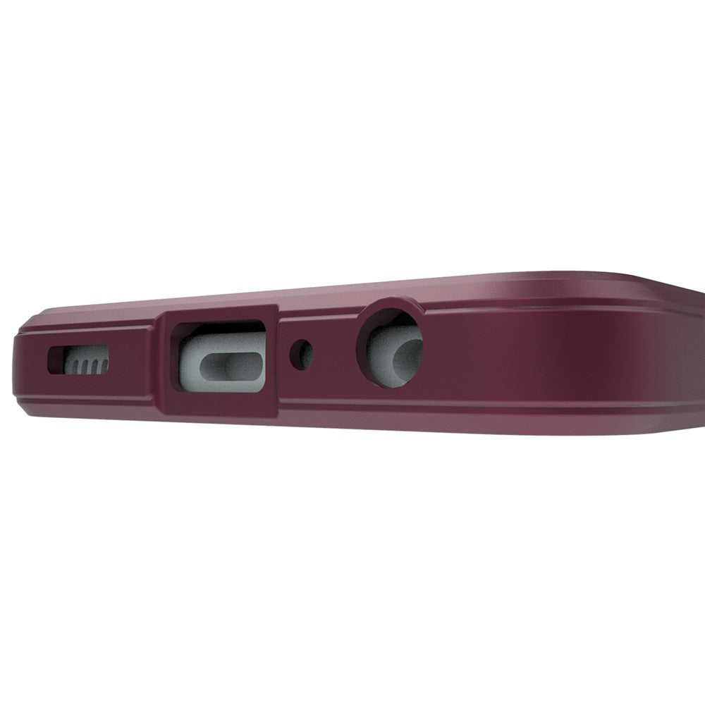 For Samsung Galaxy M13 4G Precise Cutout Anti-drop Protective Phone Cover Rugged Back TPU Case - Wine Red