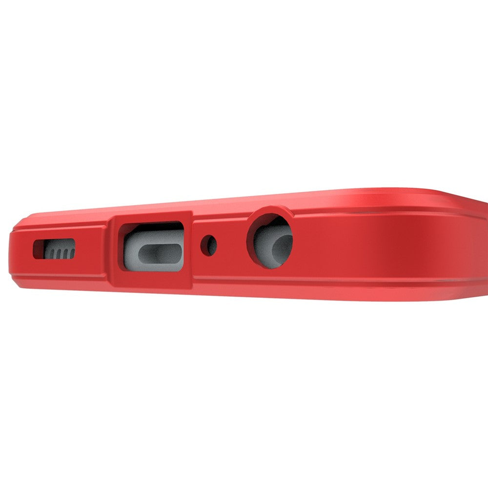 For Samsung Galaxy M13 4G Precise Cutout Anti-drop Protective Phone Cover Rugged Back TPU Case - Red