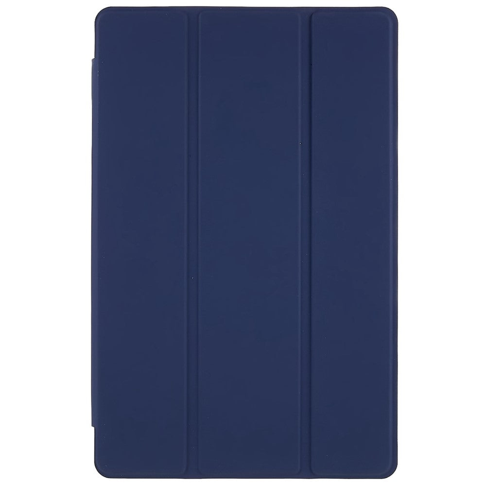 For Lenovo Tab M10 Plus (3rd Gen) / Xiaoxin Pad 2022 10.6 inch Light Thin Anti-wear PU Tablet Case Matte TPU Trifold Stand Cover - Dark Blue