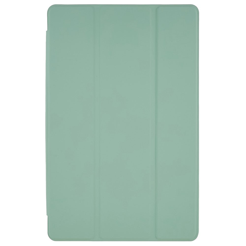 For Lenovo Tab M10 Plus (3rd Gen) / Xiaoxin Pad 2022 10.6 inch Light Thin Anti-wear PU Tablet Case Matte TPU Trifold Stand Cover - Light Green