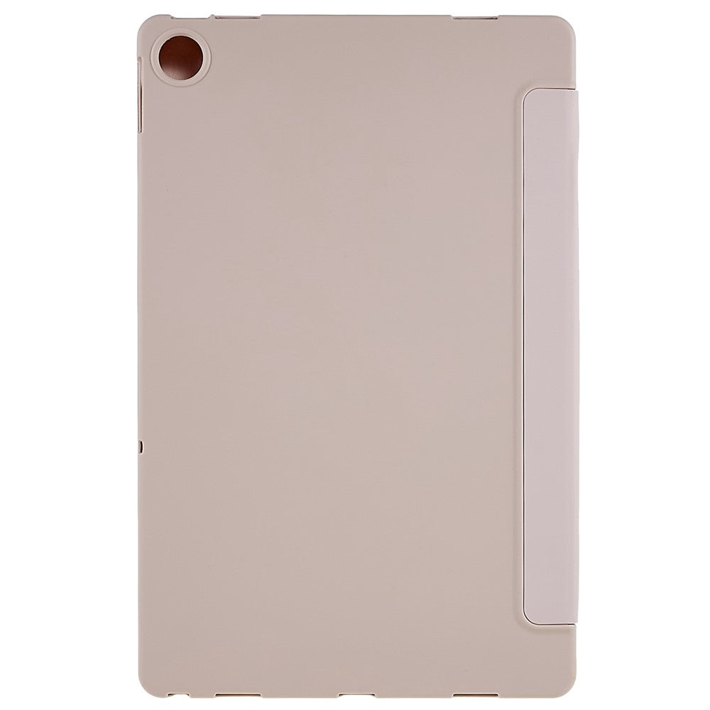 For Lenovo Tab M10 Plus (3rd Gen) / Xiaoxin Pad 2022 10.6 inch Light Thin Anti-wear PU Tablet Case Matte TPU Trifold Stand Cover - Rose Gold