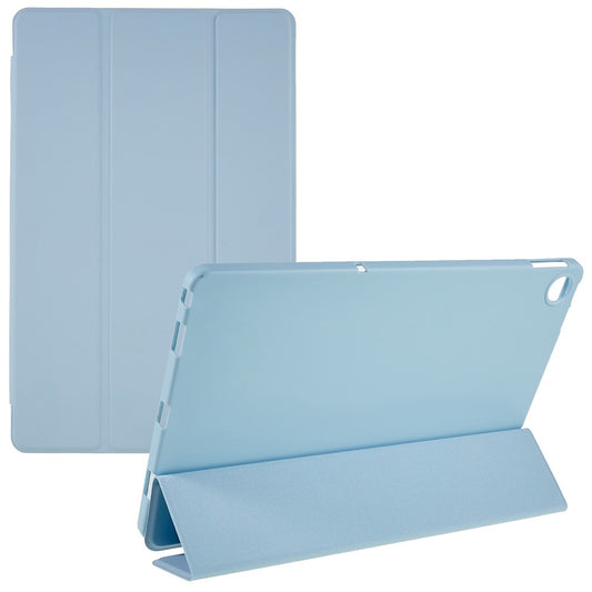 For Lenovo Tab M10 Plus (3rd Gen) / Xiaoxin Pad 2022 10.6 inch Light Thin Anti-wear PU Tablet Case Matte TPU Trifold Stand Cover - Sky Blue