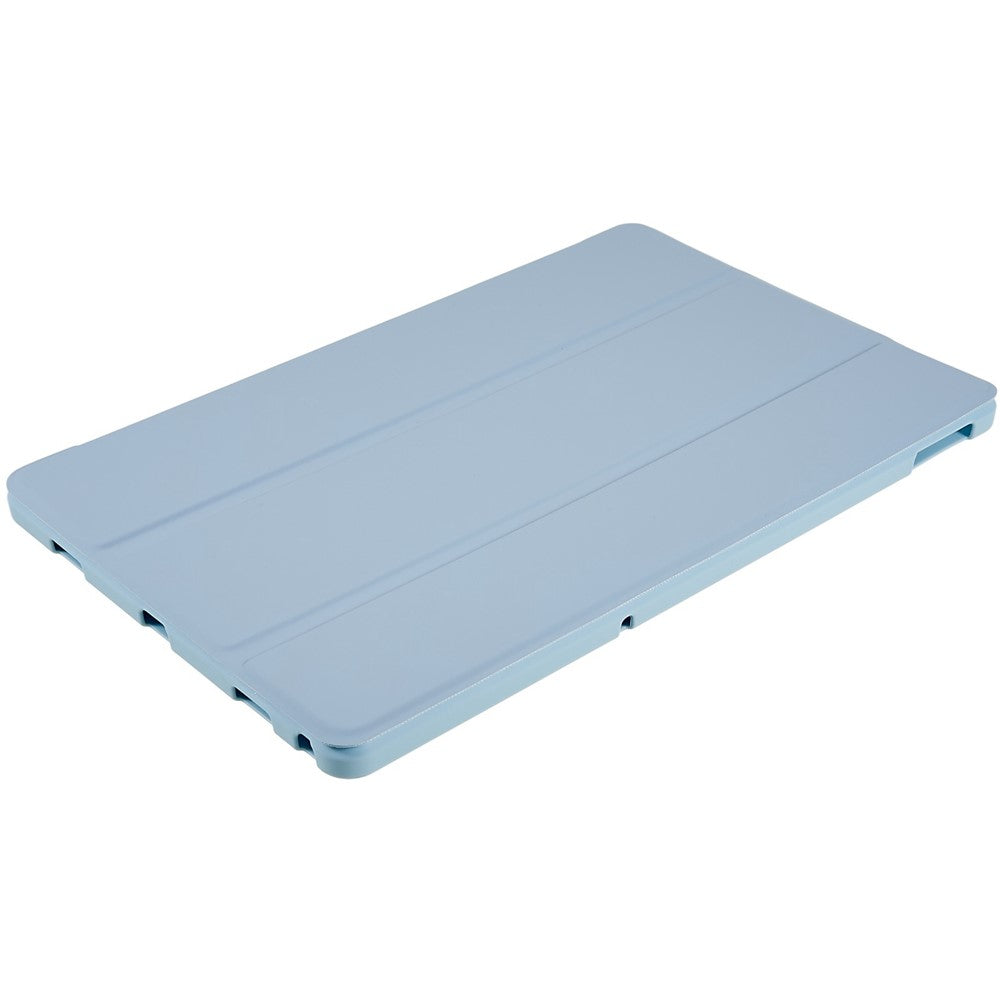 For Lenovo Tab M10 Plus (3rd Gen) / Xiaoxin Pad 2022 10.6 inch Light Thin Anti-wear PU Tablet Case Matte TPU Trifold Stand Cover - Sky Blue