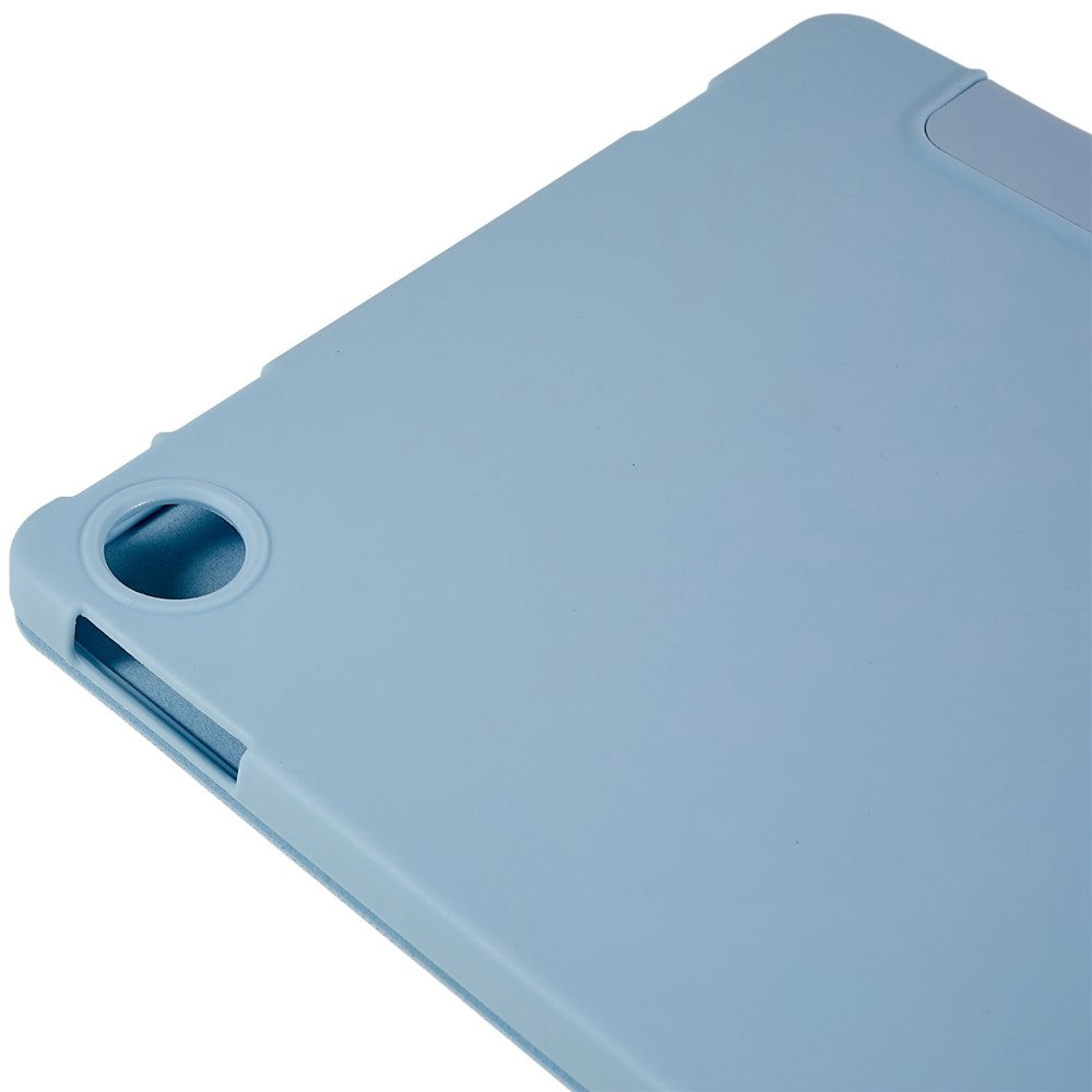 For Lenovo Tab M10 Plus (3rd Gen) / Xiaoxin Pad 2022 10.6 inch Light Thin Anti-wear PU Tablet Case Matte TPU Trifold Stand Cover - Sky Blue
