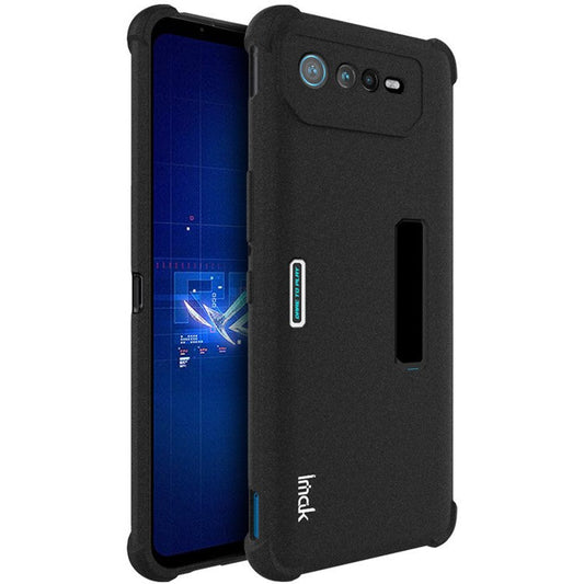 IMAK for Asus ROG Phone 6 Pro 5G Scratch-resistant Matte Texture Anti-drop Airbag TPU Well-protected Mobile Phone Case Cover - Black