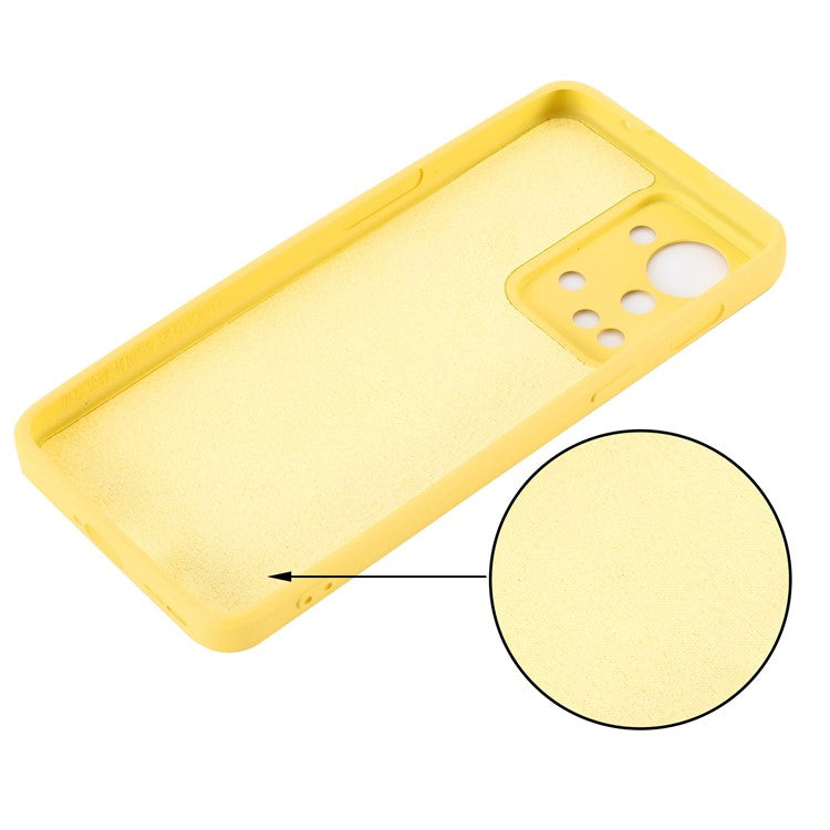 For OnePlus Nord 2T 5G Silicone Phone Case Drop-proof Bumper Cover Mobile Phone Protector - Yellow