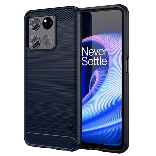 MOFI JK TPU Series-1 for OnePlus Ace Racing 5G Anti-dust Soft TPU Cell Phone Case Brushed Surface Carbon Fiber Phone Shell - Blue