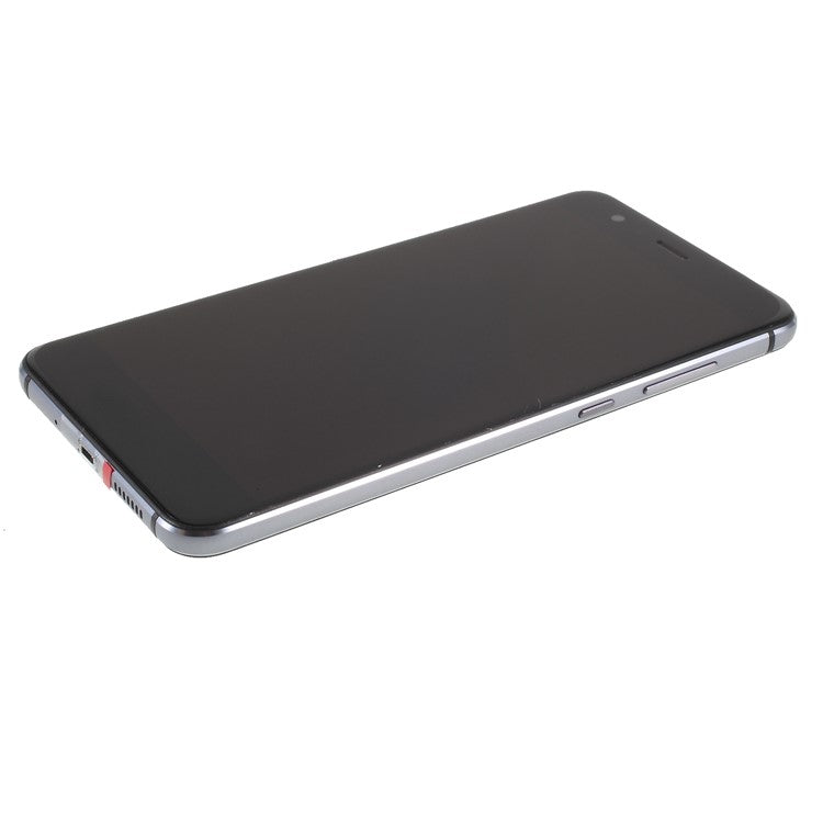 For Huawei P10 Lite Grade C LCD Screen and Digitizer Assembly + Frame Replacement Part (without Logo) - Black