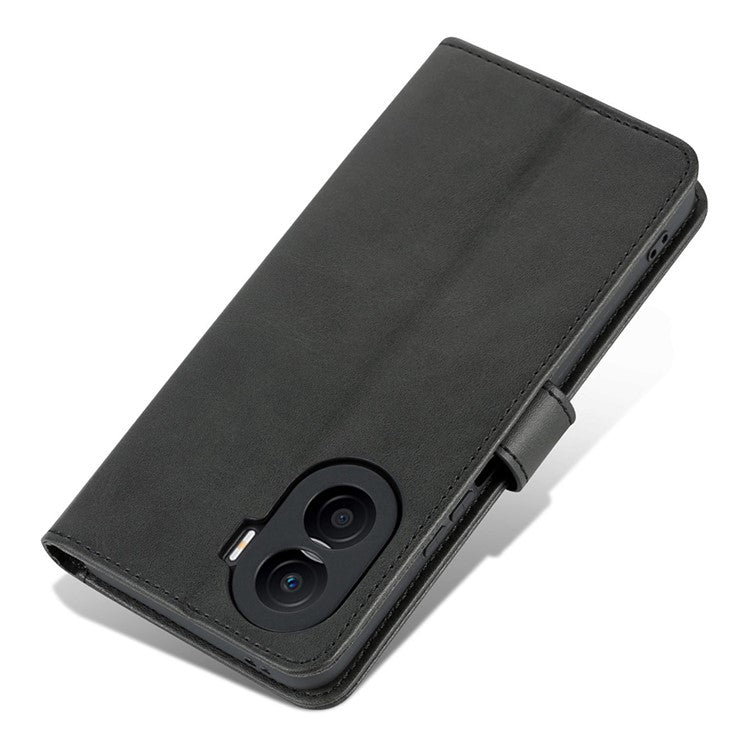 AZNS For Honor X40i 5G PU Leather Flip Phone Cover Anti-drop Protection Stand Wallet Case - Black