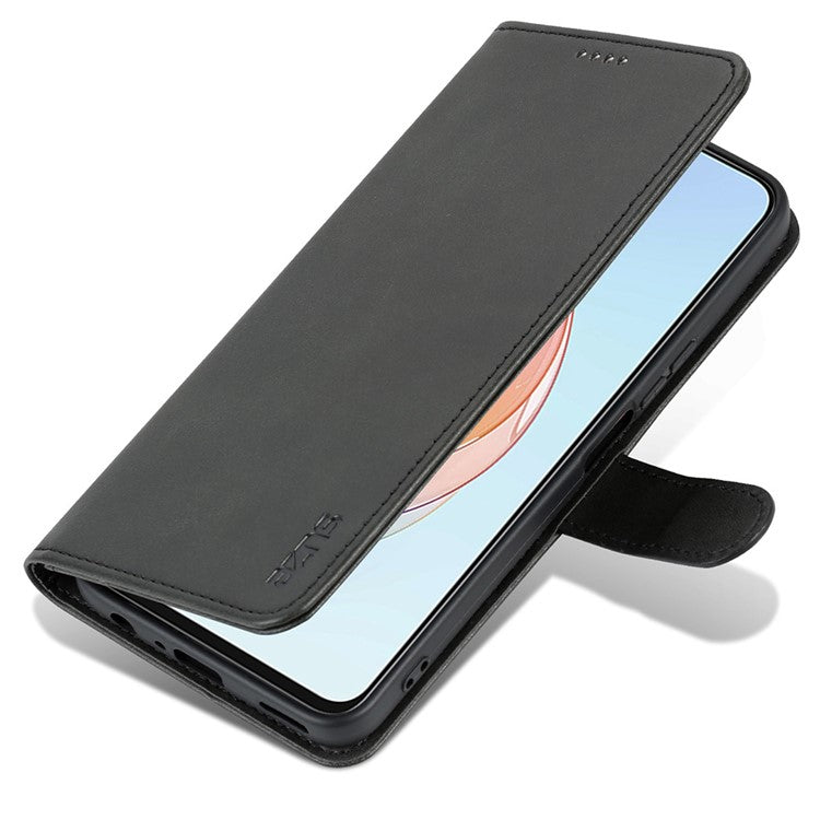 AZNS For Honor X40i 5G PU Leather Flip Phone Cover Anti-drop Protection Stand Wallet Case - Black