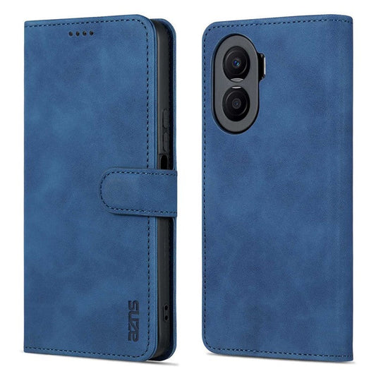 AZNS For Honor X40i 5G PU Leather Flip Phone Cover Anti-drop Protection Stand Wallet Case - Blue