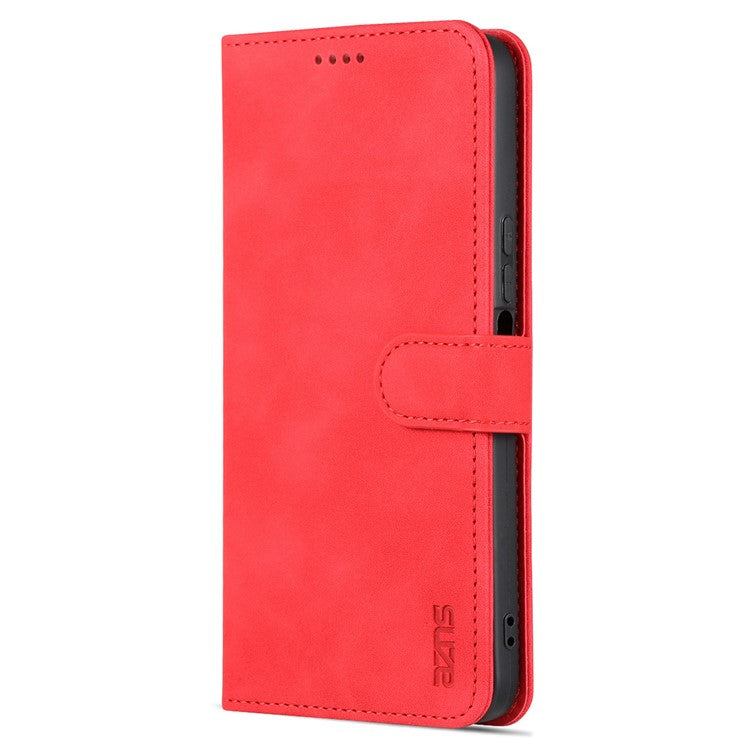 AZNS For Honor X40i 5G PU Leather Flip Phone Cover Anti-drop Protection Stand Wallet Case - Red