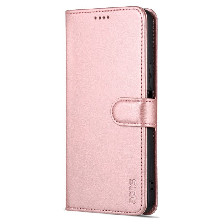 AZNS For Honor X40i 5G PU Leather Flip Phone Cover Anti-drop Protection Stand Wallet Case - Rose Gold