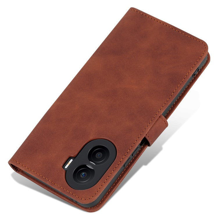 AZNS For Honor X40i 5G PU Leather Flip Phone Cover Anti-drop Protection Stand Wallet Case - Brown