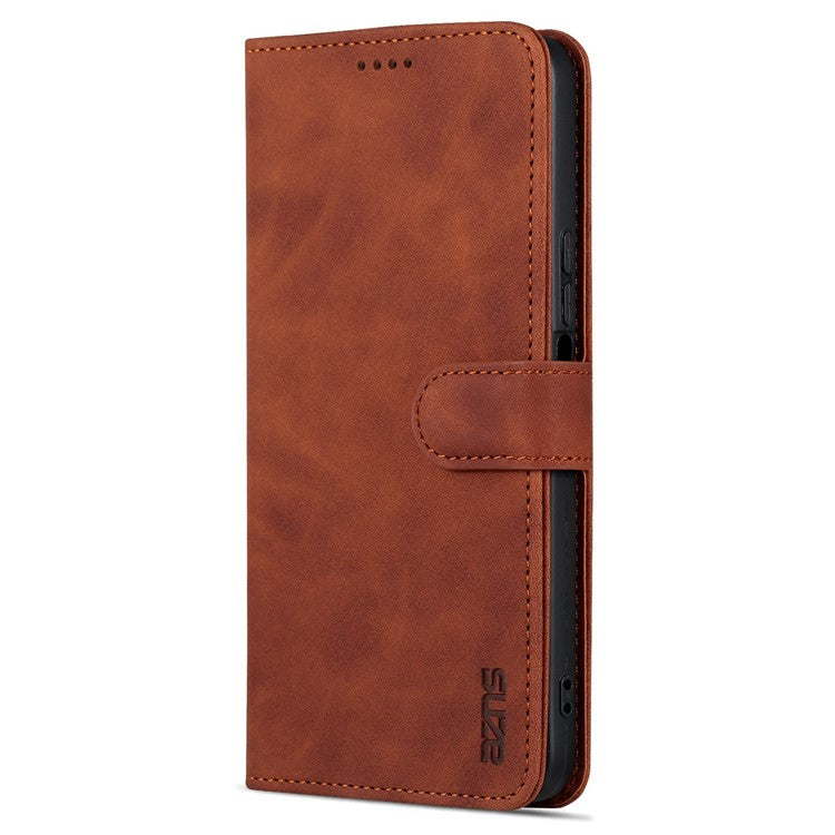 AZNS For Honor X40i 5G PU Leather Flip Phone Cover Anti-drop Protection Stand Wallet Case - Brown