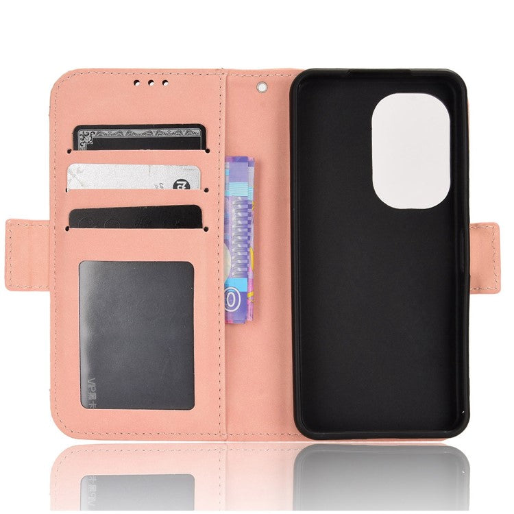 Mobile Phone Case for Asus Zenfone 10 5G / 9 5G Stand Feature Multiple Card Slots PU Leather Wallet Full Protection Cover - Pink