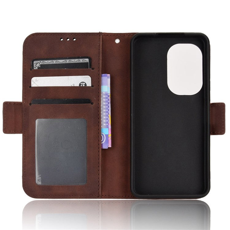 Mobile Phone Case for Asus Zenfone 10 5G / 9 5G Stand Feature Multiple Card Slots PU Leather Wallet Full Protection Cover - Brown