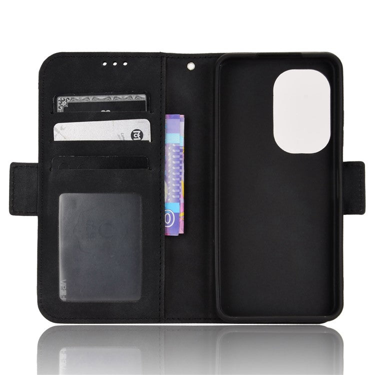 Mobile Phone Case for Asus Zenfone 10 5G / 9 5G Stand Feature Multiple Card Slots PU Leather Wallet Full Protection Cover - Black