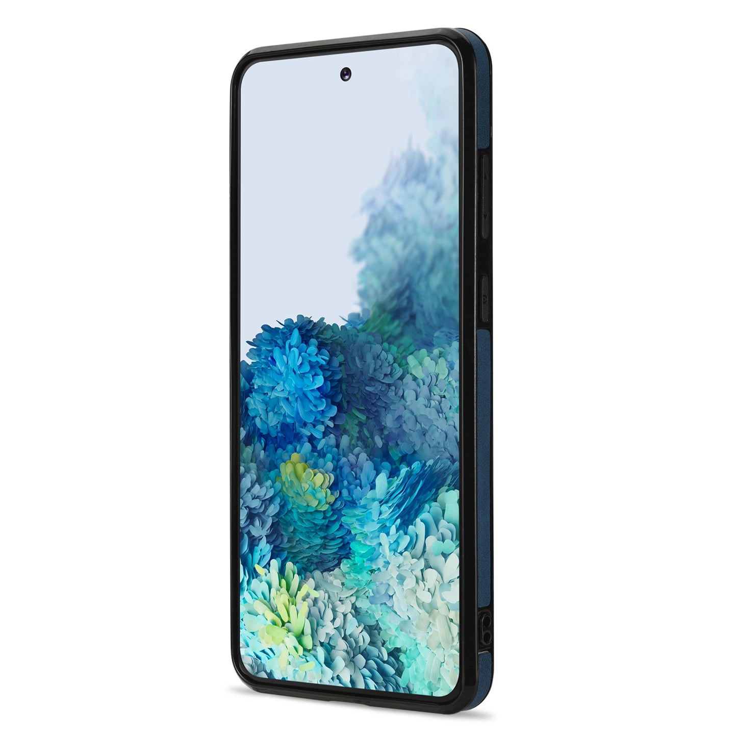 N.BEKUS Anti-fall Phone Case For Samsung Galaxy S20 FE / S20 FE 5G / S20 FE 2022 / S20 Lite, Vertical Card Holder Kickstand PU Leather+TPU RFID Blocking Phone Cover - Blue