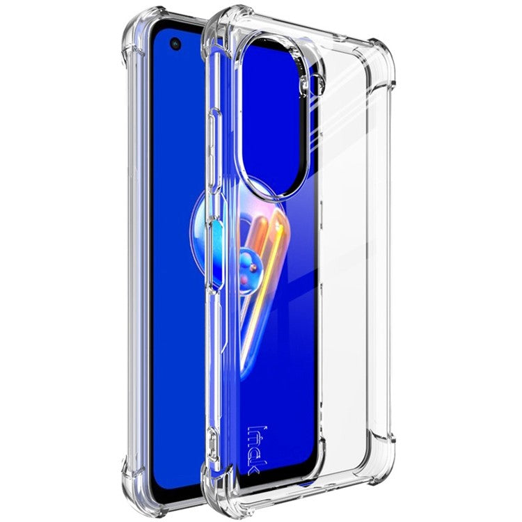 IMAK For Asus Zenfone 9 5G Soft Skin Flexible TPU Case Reinforced Corners Scratch Resistant Protective Cover - Transparent