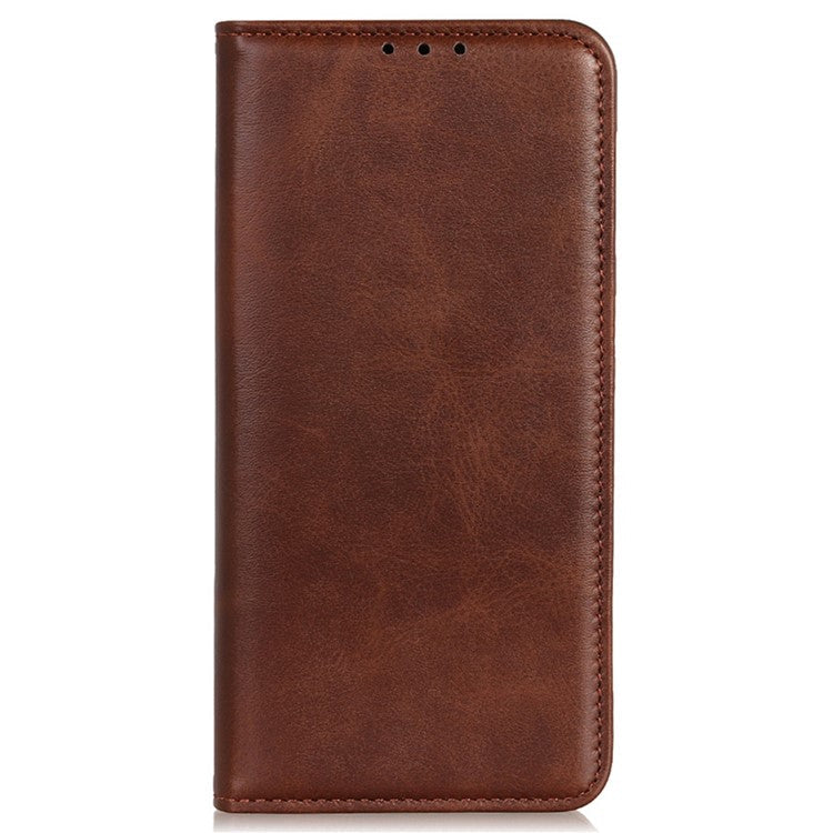 For Asus ROG Phone 6 5G Magnetic Auto-absorbed Stand Wallet Case Split Leather TPU Full Protection Phone Cover - Coffee