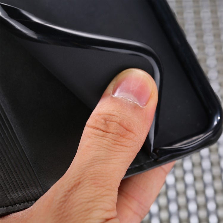For OnePlus 10T 5G / Ace Pro 5G Anti-fall Phone Case Magnetic Auto-absorbed PU Leather Cowhide Textured Stand Phone Cover with Card Slots - Brown