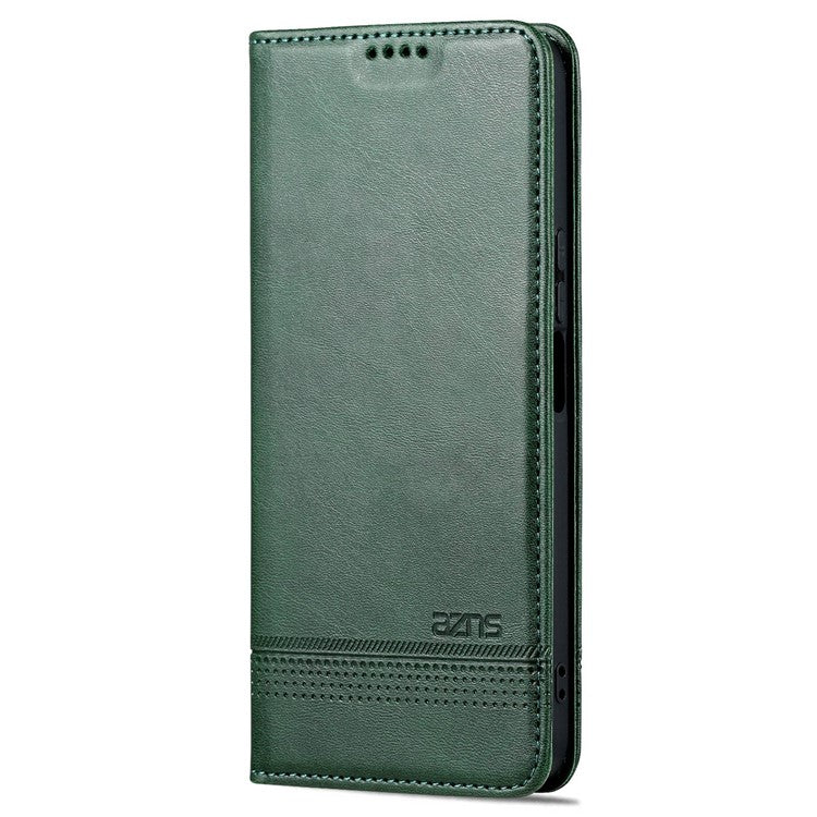 AZNS For Honor X40i 5G Anti-scratch PU Leather Viewing Stand Flip Cover Wallet Magnetic Auto Closing Phone Case - Green