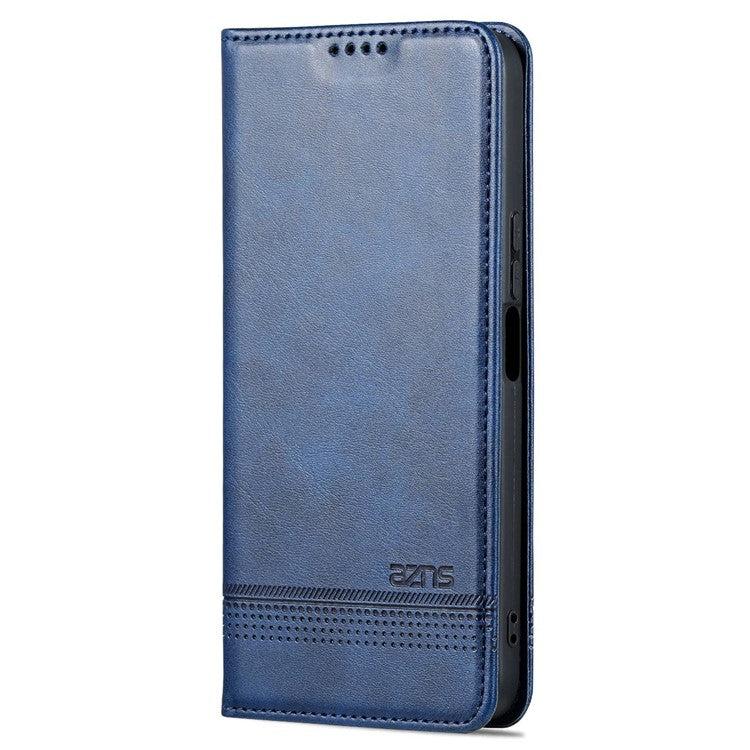 AZNS For Honor X40i 5G Anti-scratch PU Leather Viewing Stand Flip Cover Wallet Magnetic Auto Closing Phone Case - Blue