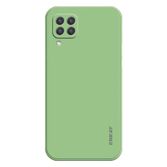 ENKAY HAT PRINCE For Samsung Galaxy M53 5G Anti-drop Silicone Phone Case Straight Edge Liquid Precise Cutout Lens Protection Back Cover - Light Green