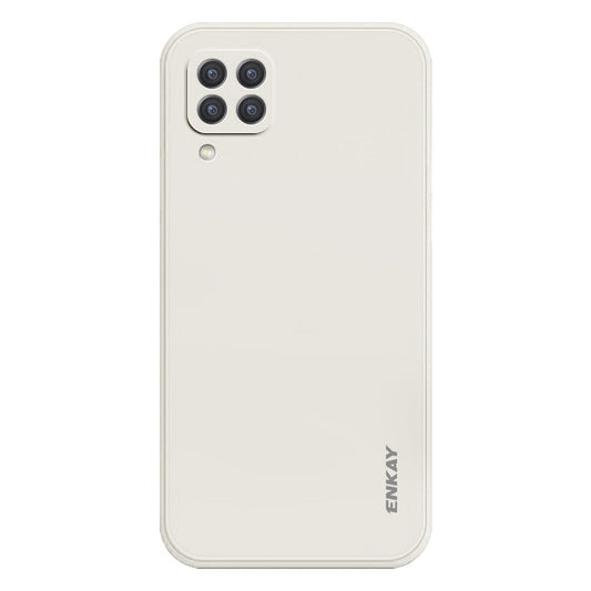 ENKAY HAT PRINCE For Samsung Galaxy M53 5G Anti-drop Silicone Phone Case Straight Edge Liquid Precise Cutout Lens Protection Back Cover - Beige
