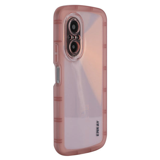 ENKAY HAT PRINCE For Honor 70 5G, Shockproof Matte Phone Case Thickened Edge Soft TPU Protective Back Cover - Pink